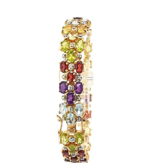 multi color stone bracelet vintage