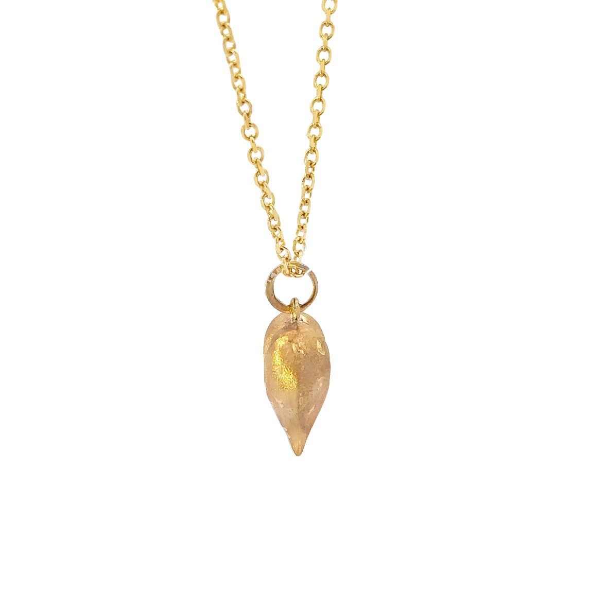 14kt yellow gold puffed heart