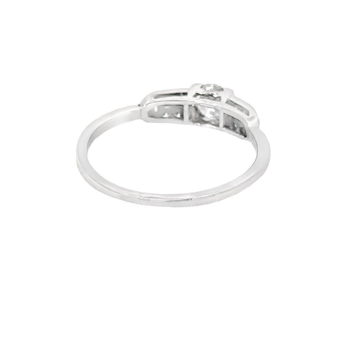 Vintage Engagement Ring 18kt White Gold