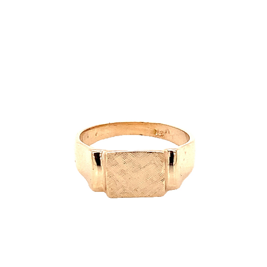 14KT Yellow Gold Square Baby Signet Ring