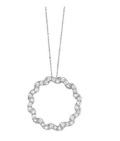 Sterling Silver Diamond Circle Pendant