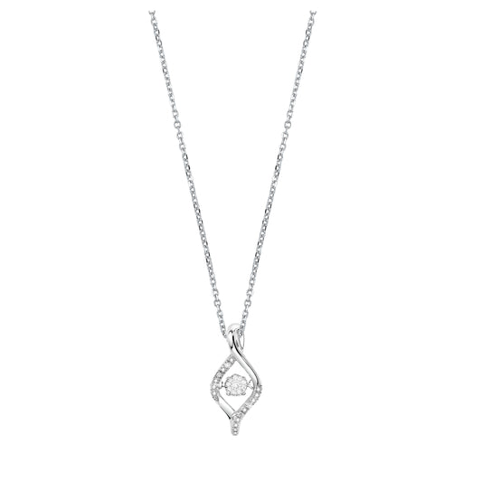 Rhythm of Love Necklace Sterling Silver Diamond