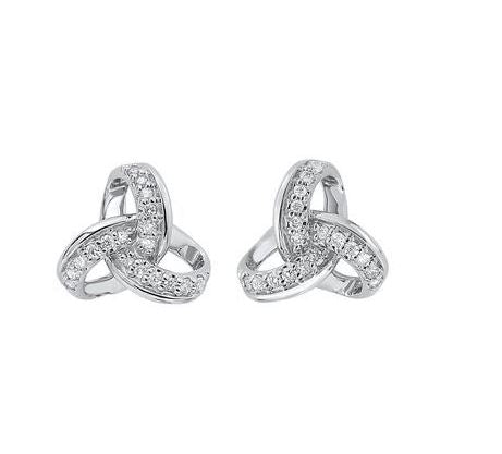 Diamond Love Knot Earrings